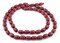 The Bead Chest Cherry Red Oval Natural Wood Beads (15x10mm): Organic Eco-Friendly Wooden Bead Strand for DIY Jewelry, Crafts, Necklace and Bracelet Making